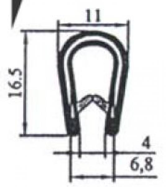 1m Kantenschutz Profil 1-3mm Blechdicke Kederband Kantenschutzband Klemmprofil